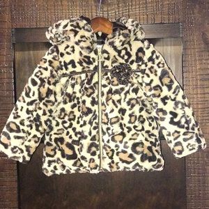 Leopard print winter coat